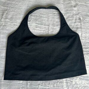 Beyond Yoga Spacedye Dark Heather Halter Crop Tank M
